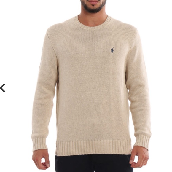Polo Ralph Lauren Other - Polo by Ralph Lauren cream 100% cotton crewneck sweater Sz XL